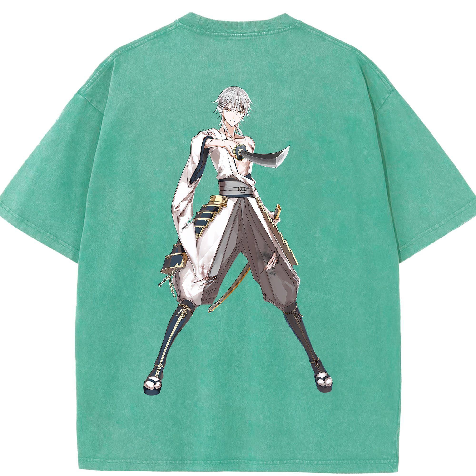 （画像用） 刀剣乱舞 Touken Ranbu 綿100% ヴィンテージ風 半袖Tシャツ（背面プリント）